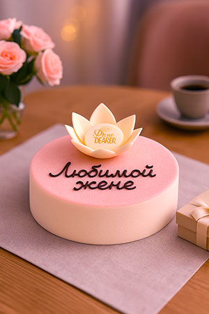 Торт с надписью Любимой жене